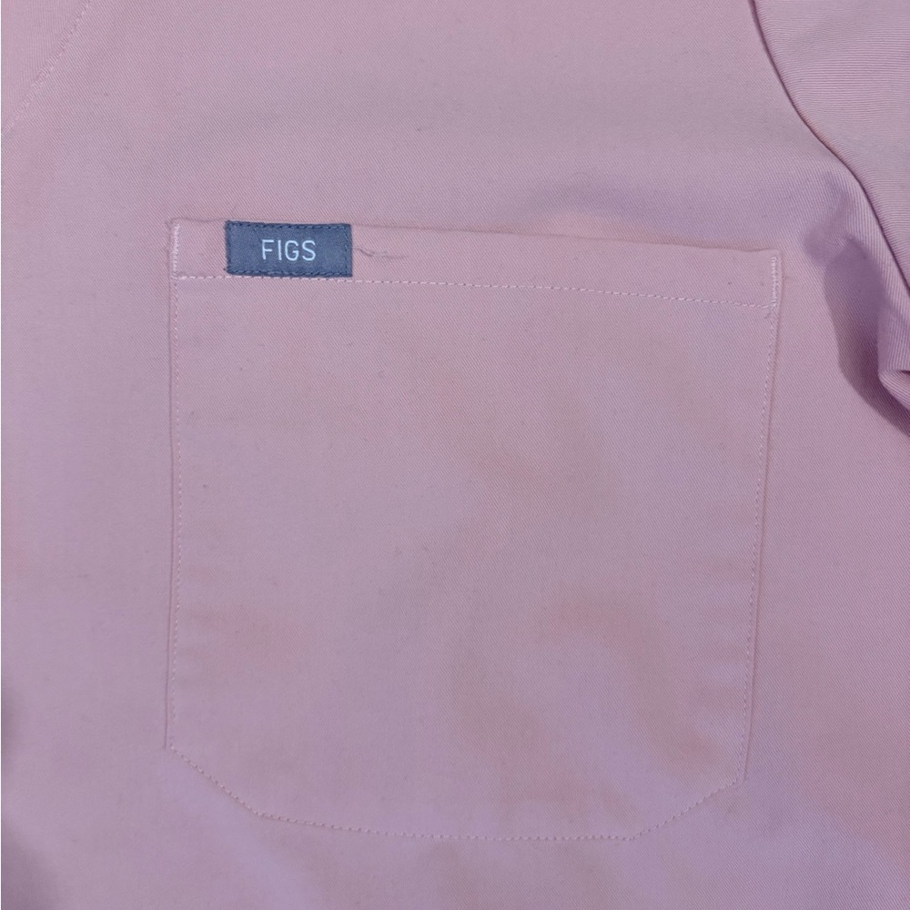FIGS V-Neck Scrub Set Top & Jogger Pants PINK SAND - Picture 2 of 13